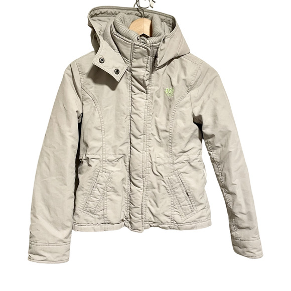 Abercrombie & Fitch Hooded Jacket Girls Size Large Fleece Lined Winter Coat Warm